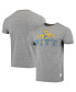 Фото #2 товара Men's Heathered Gray Pitt Panthers Team Vintage-Like Tri-Blend T-shirt