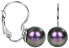 Фото #1 товара Charming earrings with Pearl Iridescent Purple flap