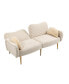 Фото #4 товара Couches For Living Room 65 Inch, Mid Century Modern Velvet Loveseats Sofa