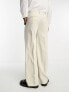 Only & Sons loose fit suit trousers in beige