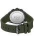 ფოტო #3 პროდუქტის BOSS Volane Men's Chronograph Green Silicone Strap Watch 44mm