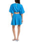 Фото #2 товара Jason Wu Puff Sleeve Cutout Linen-Blend Mini Dress Women's