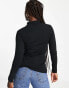 JDY roll neck top in black