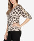 Фото #3 товара Women's Cheetah Print Dolman Top