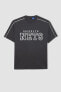 Фото #1 товара DeFactoFit NBA Brooklyn Nets Oversize Fit Bisiklet Yaka Kısa Kollu Tişört B9907AX24SM