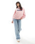 Tommy Jeans flag logo sweatshirt in washed pink