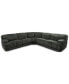 Фото #1 товара Sebaston 5-Pc. Fabric Sectional with 3 Power Motion Recliners, Created for Macy's