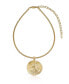 Фото #1 товара Statement Swirl Pendant 18K Gold-Plated Choker Necklace