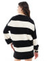 Фото #8 товара ONLY stripe jumper in black & white stripe