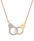 ფოტო #1 პროდუქტის Diamond Handcuff Statement Necklace (1/6 ct. t.w.) in 14k Gold, 18" + 2" extender, Created for Macy's