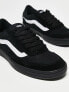 Vans Cruze trainers in black with white side stripe