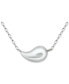 ფოტო #1 პროდუქტის Teardrop Paperclip Chain 18" Pendant Necklace, in Sterling Silver or 18k Gold-plated Sterling Silver, Created for Macy's