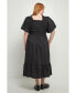 Women's Plus size Ruffled Smocked Midi Dress