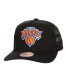 Фото #1 товара Men's Black New York Knicks Monogram All-Over Logo Mesh Trucker Adjustable Hat