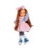 BERJUAN Eva Articulated Redhead Skirt Pink And Gray Jersey Wool 5824-22 Doll