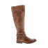 Фото #1 товара Bed Stu Eva F321120 Womens Brown Leather Zipper Knee High Boots