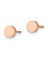 ფოტო #2 პროდუქტის Stainless Steel Polished Rose IP-plated Circle Earrings