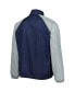 Фото #4 товара Men's Navy, Gray Penn State Nittany Lions Point Guard Raglan Half-Zip Jacket