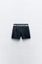 DARTED BERMUDA SHORTS WITH BELT