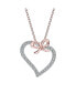 ფოტო #5 პროდუქტის Sterling Silver Cubic Zirconia Heart and Bowtie Necklace