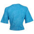 Фото #3 товара Diadora Manifesto Cropped Floral Crew Neck Short Sleeve T-Shirt Womens Blue Casu