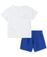 Baby Boys Swoosh Logo Shirt and Shorts, 2 Piece Set