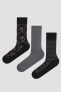 Фото #1 товара Erkek 3lü Siyah Soket Çorap