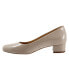 Trotters Dream T2302-256 Womens Beige Leather Slip On Pumps Heels Shoes 5 - фото #4