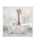 Фото #1 товара Baby Giraffe Bath Time Cute Animal Design Wall Plaque Art, 12" x 12"