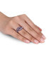 ფოტო #2 პროდუქტის Amethyst (4/5 ct. t.w.) & Rose De France (3/4 ct. t.w.) Swirl Ring in Sterling Silver