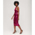 SUPERDRY Sequin T Back Sleeveless Midi Dress