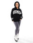 Threadbare Plus Ski hooded jumper in monochrome