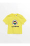 Bisiklet Yaka Fenerbahçe Baskılı Erkek Bebek Tişört ve Şort 2'li Takım