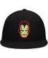 ფოტო #4 პროდუქტის Men's Black Iron Man Marvel 60th Anniversary Snapback Hat