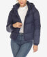 Фото #5 товара Women's Full Front Zip Hooded Bomber Puffer Jacket