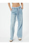 Фото #3 товара Geniş Paça Kot Pantolon Kuşak Detaylı - Bianca Wide Leg Jeans