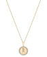 Audrey by Aurate diamond Aquarius Disc 18" Pendant Necklace (1/10 ct. t.w.) in Gold Vermeil, Created for Macy's Gold-Plated Sterling Silver, 18 inches - фото #1