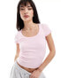 Фото #1 товара New Look scoop neck t-shirt in light pink