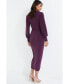 Women's Wrap-Front Ruched Midi Dress