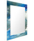 Фото #2 товара 'Subtle Blues' Rectangular On Free Floating Printed Tempered Art Glass Beveled Mirror, 40" x 30"