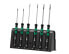 Wera 2035/6 A Screwdriver set and rack for electronic applications - 205 mm - 25 cm - 50 mm - 398 g - Black/Green