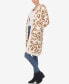 Women's Leopard Print Open Front Sherpa Cardigan