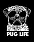 Men's Pug Life Raglan Baseball Word Art T-shirt
