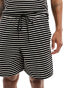 South Beach beach short co-ord in textured stripe