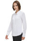 ფოტო #3 პროდუქტის Women's Pleat-Front Long-Sleeve Shirt