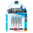 Фото #1 товара ANSMANN 1x4 NiMH Rechargeable 1100 Micro AAA 1050mAh Batteries