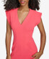 ფოტო #5 პროდუქტის Women's Extended-Shoulder V-Neck Dress