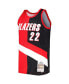 Men's Clyde Drexler Red, Black Portland Trail Blazers Hardwood Classics 1991-92 Split Swingman Jersey