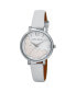 ფოტო #1 პროდუქტის Women's Floral Bounty White Polyurethane Strap Watch 38mm