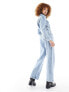 Free People utility denim boilersuit in light blue wash